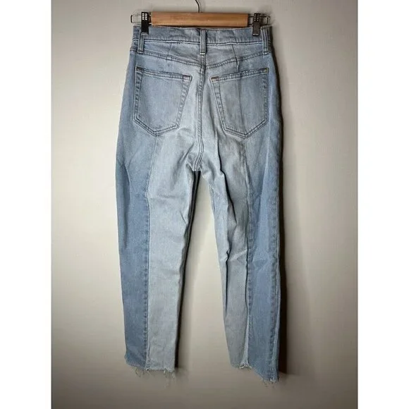 Abercrombie & Fitch Jeans Women's Blue Ankle Straight Ultra High Rise Sz 27/4R - Picture 7 of 11